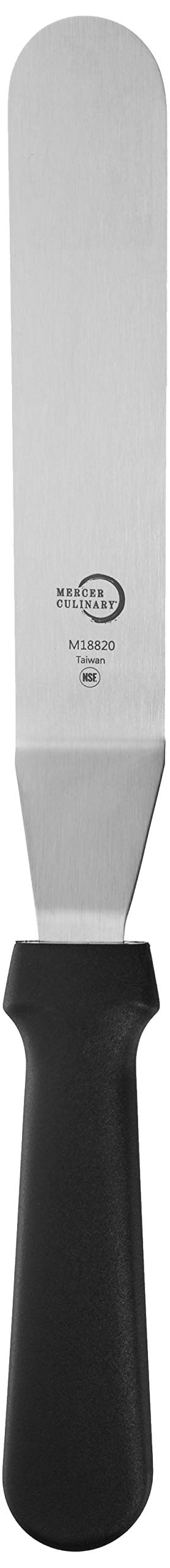 Mercer Culinary Offset Spatula, 8 Inch, Stainless Steel, 8'' X 1 3/8'' (20.3 X 3.5 Cm), Black