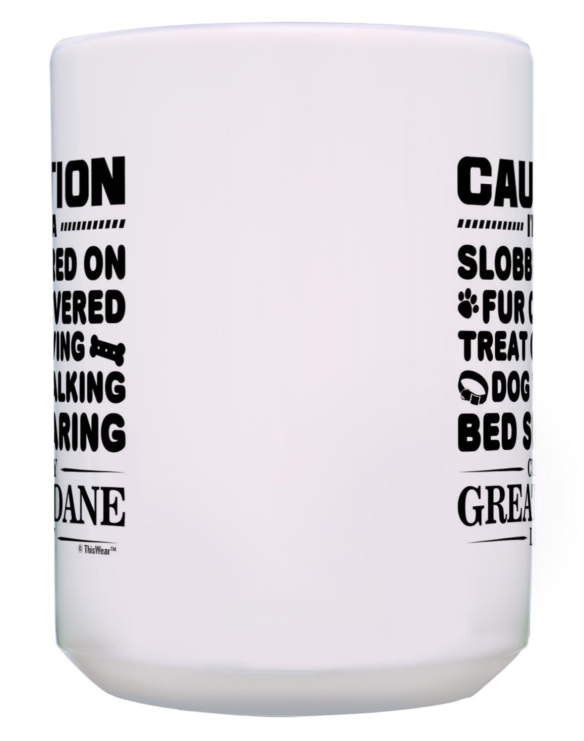 Funny Great Dane Gifts Crazy Great Dane Lady Great Dane Mom Gifts 15-oz Coffee Mug Tea Cup White