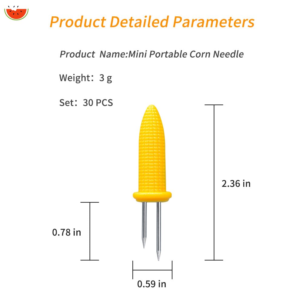 Laochoes 30 Pcs Stainless Steel Corn Forks Set, Corn Holders, Corn On The Cob Holders, Corn Skewers, Perfect For Fresh Corn On T