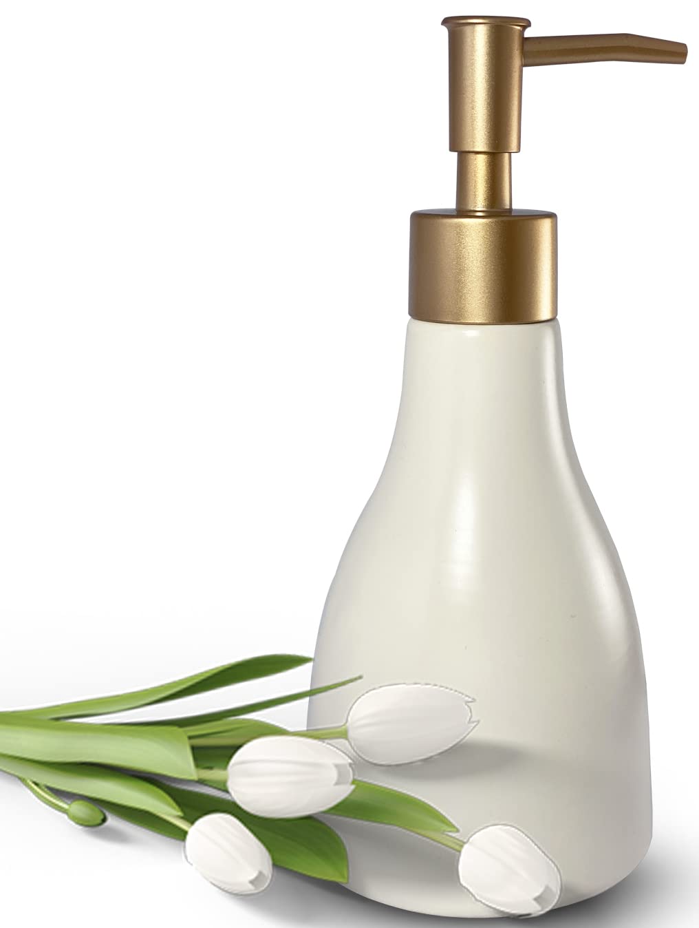 280Ml Liquid Soap Dispenser For Bathroom With Gold Pump,Dish Soap Dispenser For Kitchen,Refillable Countertop Lotion Dispenser,