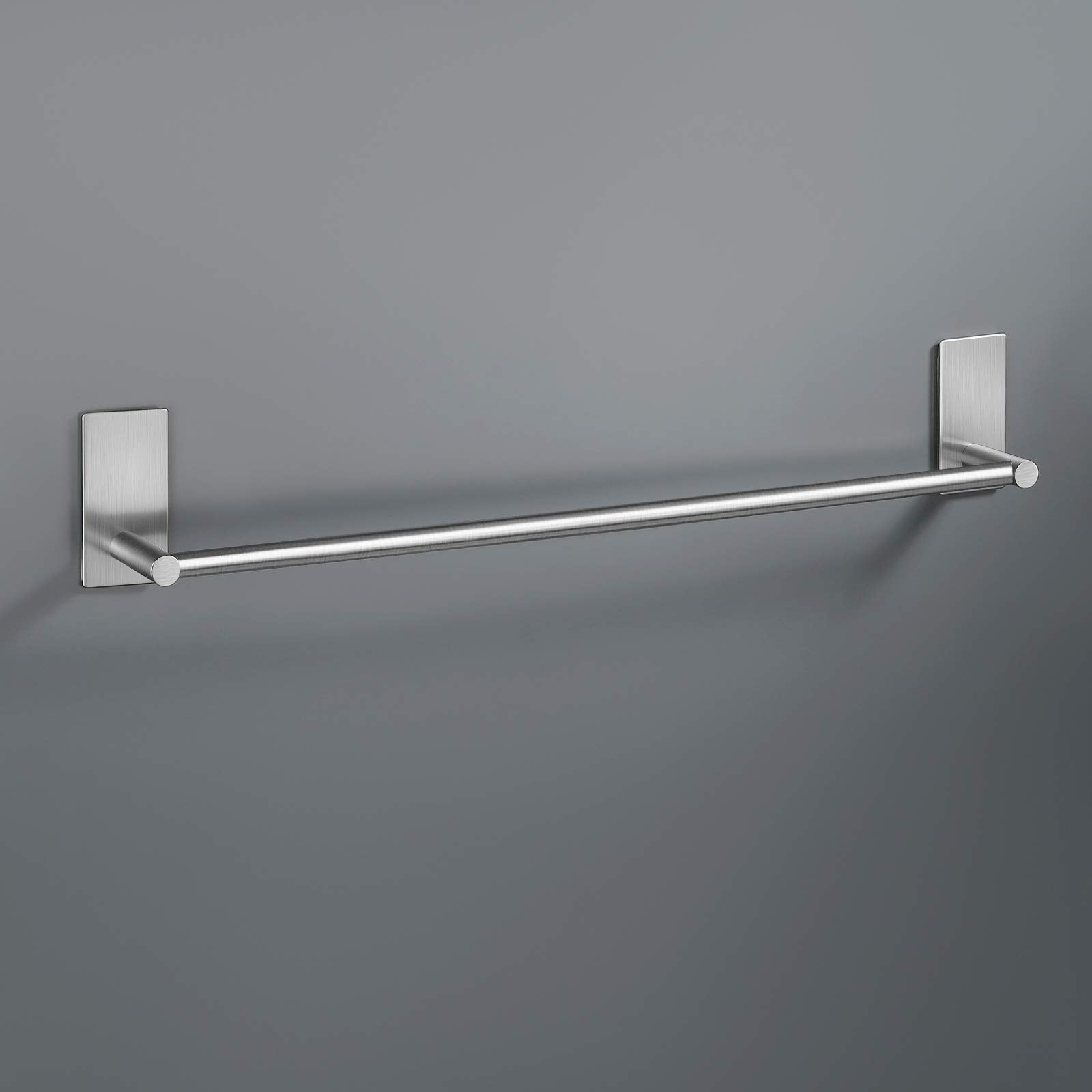 KES Adhesive Towel Bar 20-Inch Bathroom Towel Holder No Drill Stick on Towel Hanger Contemporary Style Wall Mount SUS 304 Stainless Steel Brushed Finish  A7000S50B-2