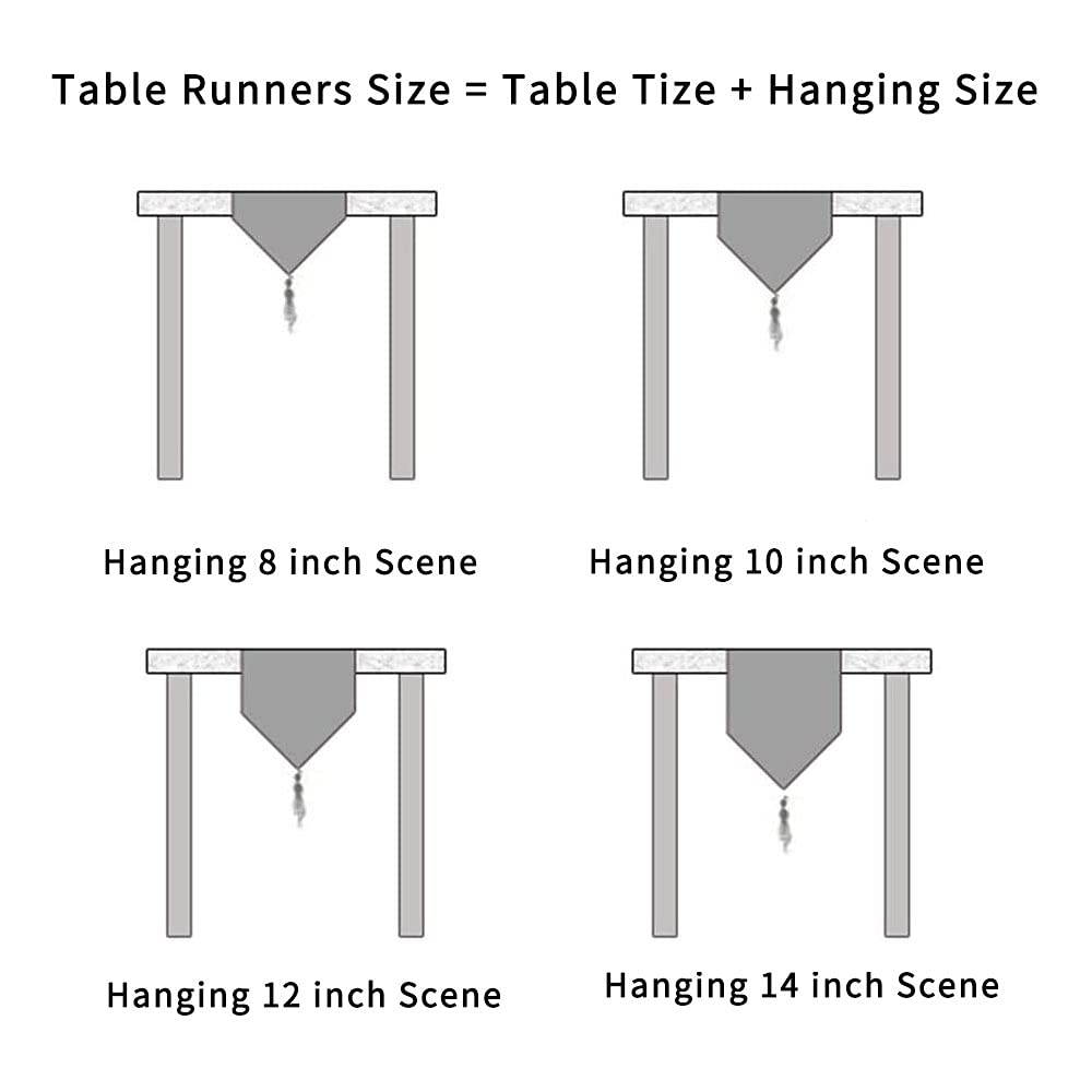 Luxury Vintage Design Table Runner 90 Inches Long Embroidery Jacquard Fabric With Multi-Tassels Table Runners For Dining Room Dr