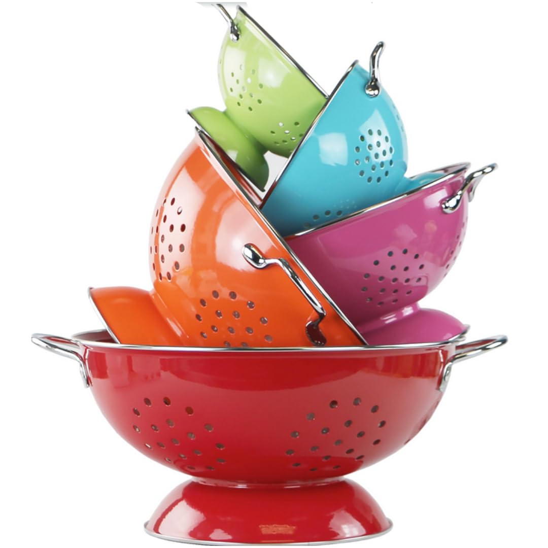 Calypso Basics By Reston Lloyd Powder Coated Enameled Colander, 5 Quart, Indigo