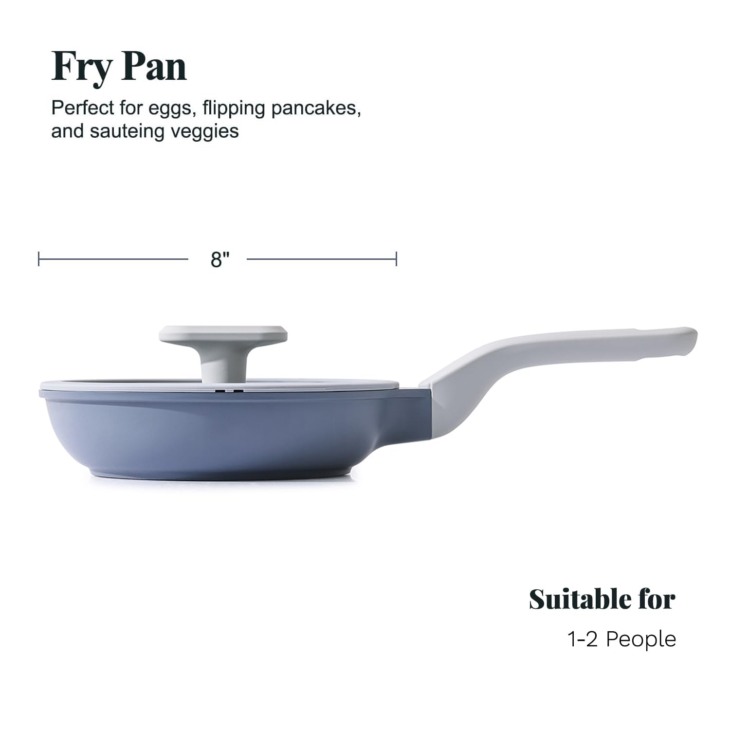 Pricusis Nonstick Ceramic Frying Pan With Lid, Non Toxic Nonstick Pan Skillet, Healthy Egg Pan Nonstick Omelet Pan Chef'S Pan, P