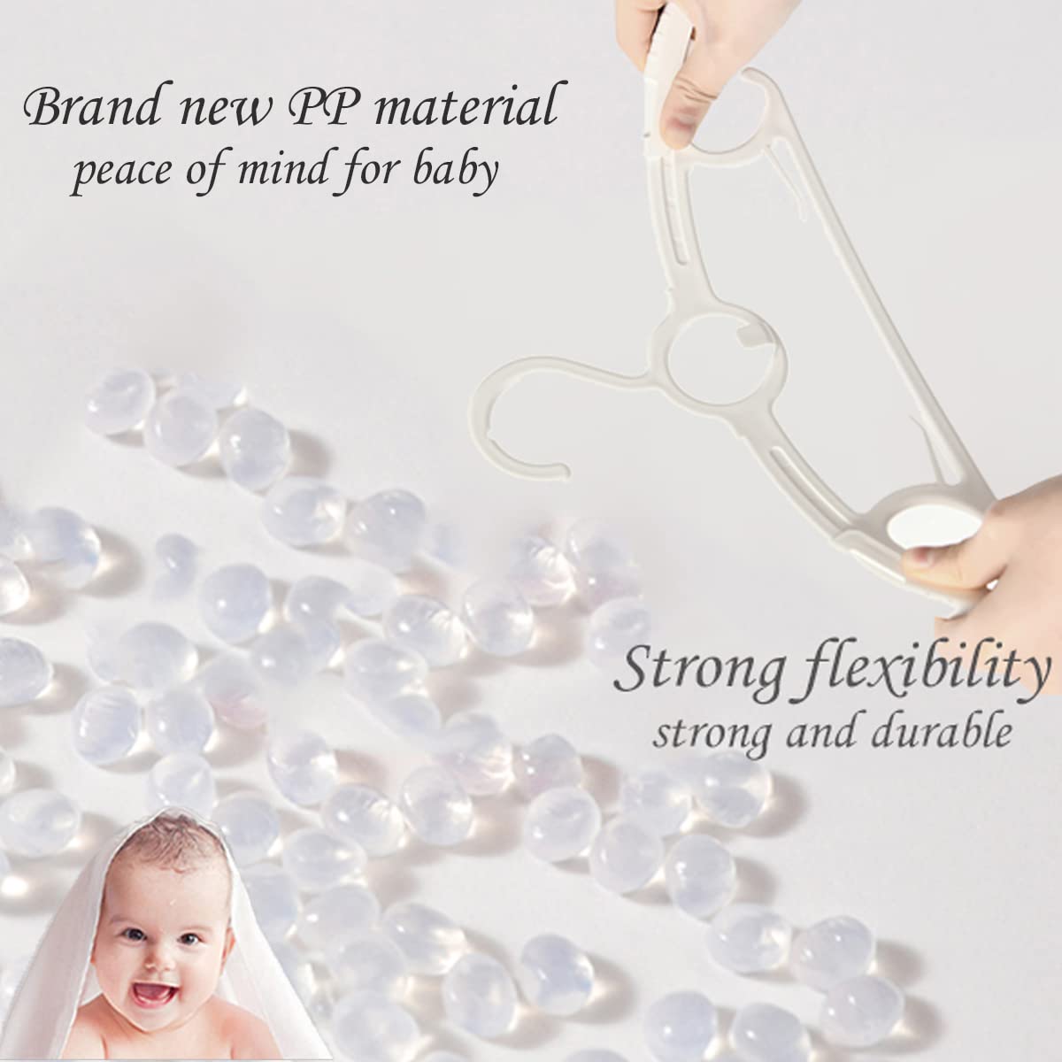 Gencuoir Baby Hangers 20 Pieces 11-14 Retractable Non-Slip Adjustable Multifunctional Children'S Hanger Baby Hangers, Baby Hange