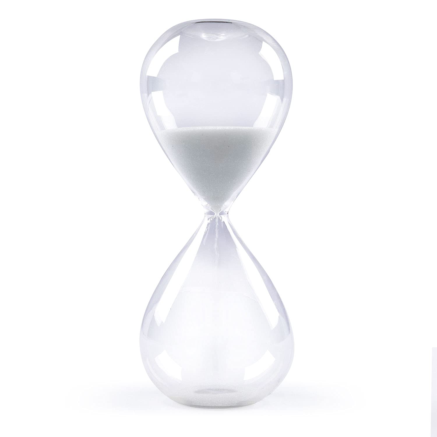 Swisselite Hourglass Sand Timers, Hourglass Sand Clock Inspired Glass For Home, Desk, Office Decor (8.5Inch-60Mins Blue)