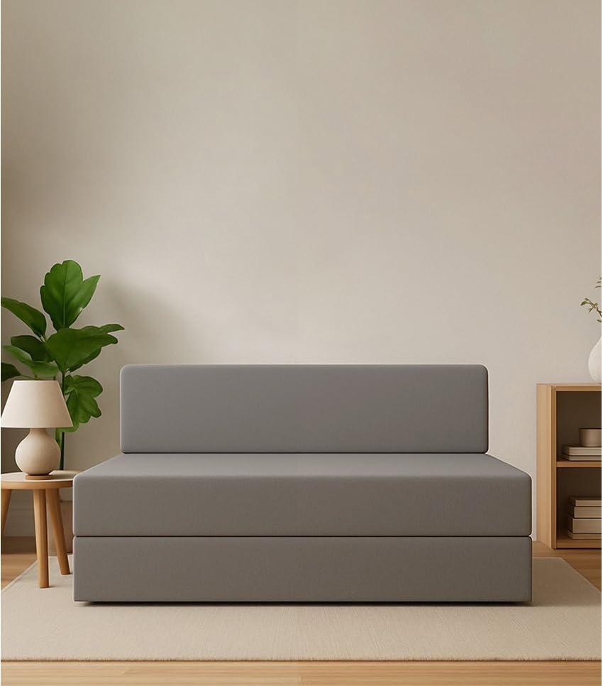 Adorn India Easy Decent 3 Seater Sofa Cum Bed 5X6 (Grey)