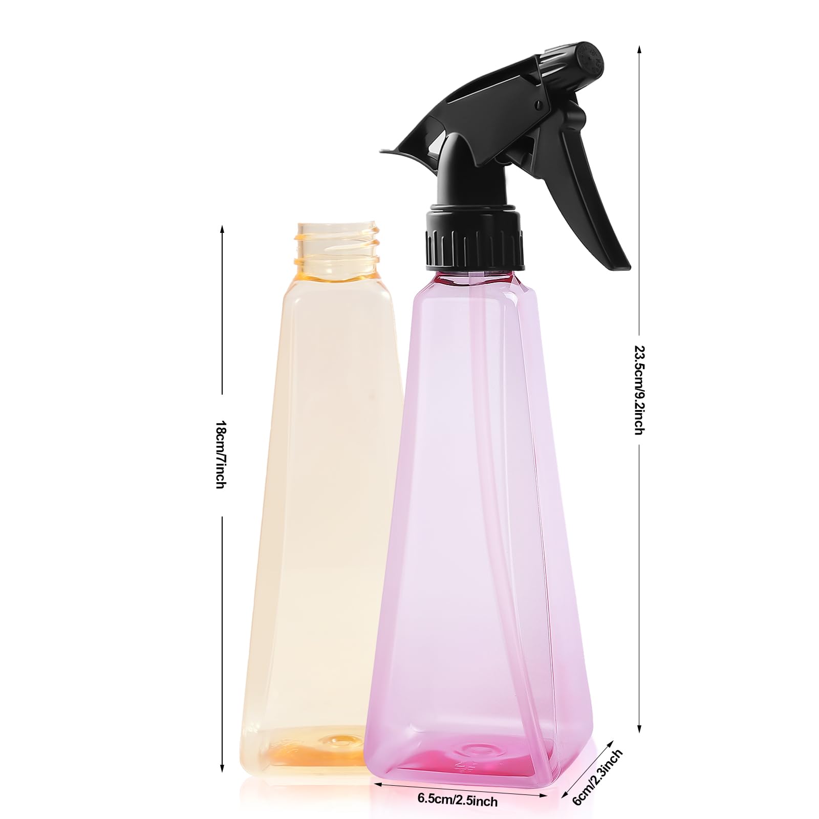 Kremorv Spray Bottles 12Oz/350Ml Empty Spray Bottles Refillable Mister Bottle With Multicolor For Cleaning, Plants, Hair, Cookin