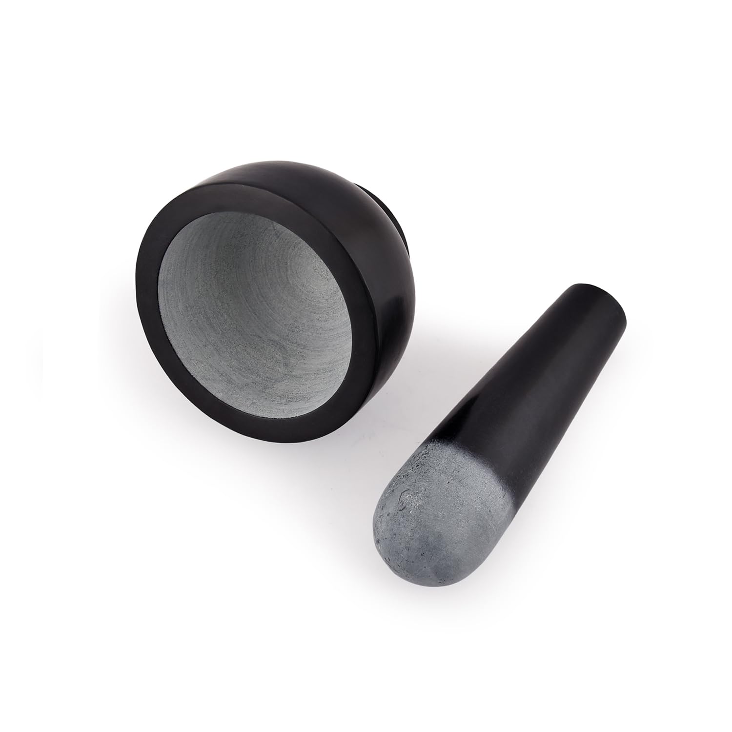 Kaizen Casa Stone Mortar And Pestle, For Grind Spices, Powder Pesto, Mash Herbs, Crush Pills, Regular Size (3.75 ''X2.75 '' Mort