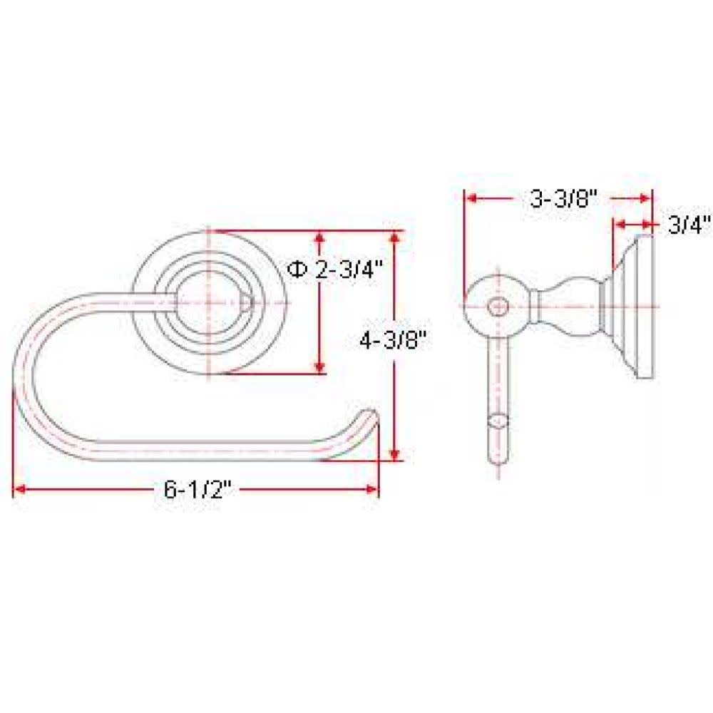 Design House 538447 Calisto Euro Wall Mounted Toilet Paper Holder, Oil Rubbed Bronze, One Size