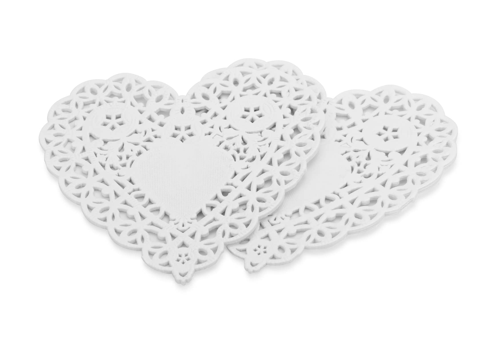 Hygloss Products Heart Paper Doilies - 4 Inch White Lace Doily For Decorations, Crafts, Parties, 100 Pack