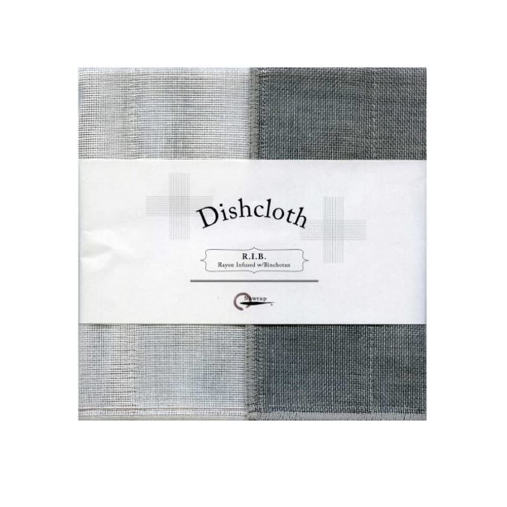 Nawrap Binchotan Charcoal Dishcloths, Naturally Anti-Odor, Set Of 3, Aqua, White & Purple
