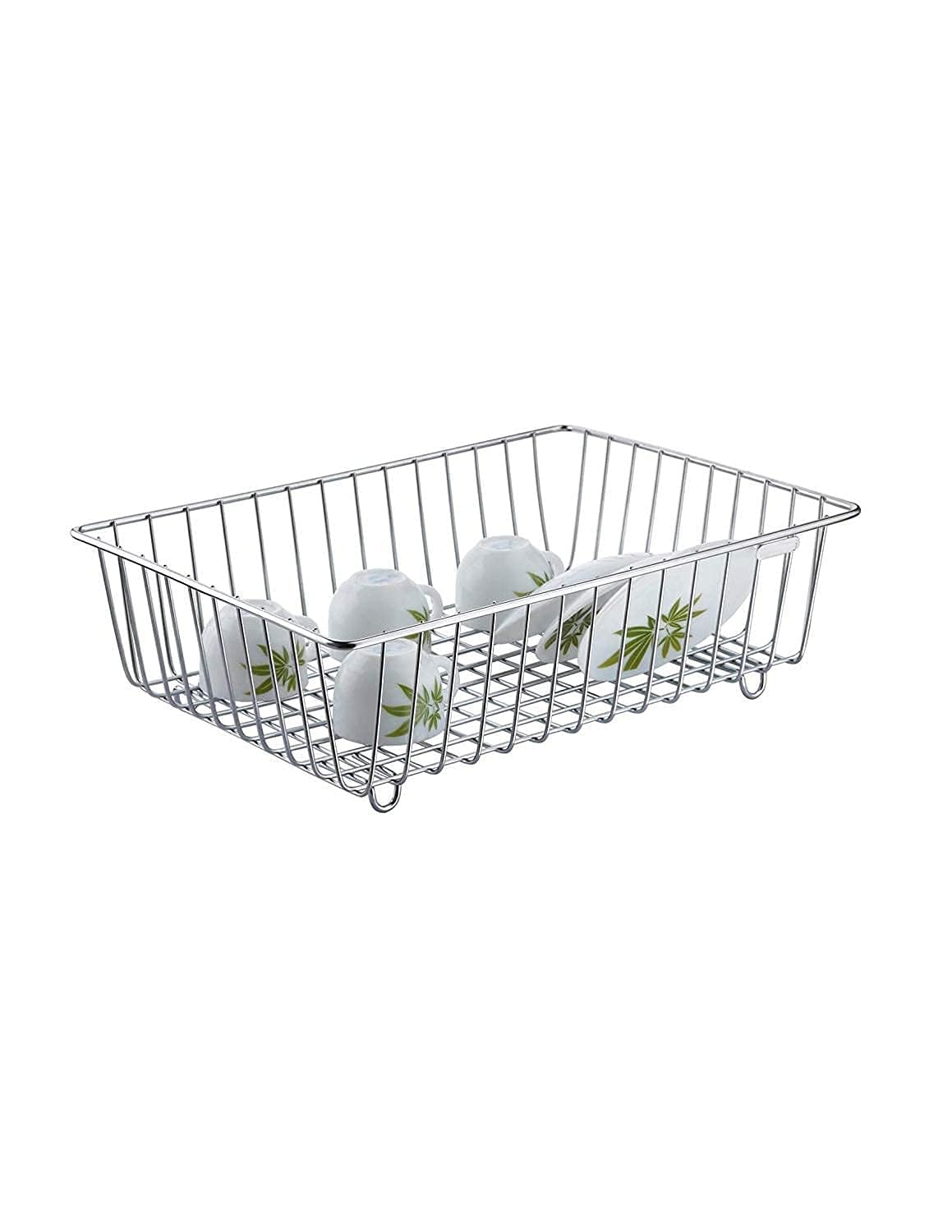 Driviji Stainless Steel Dish Drainer Rack For Fruit And Vegetable Washing Basket, Platform Basket/Dishes Plates Bowl After Wash 