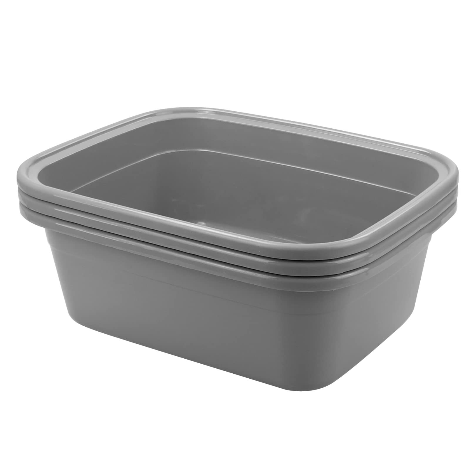 Ggbin Plastic Wash Basin, 16 Quart Dish Tubs, 3 Packs