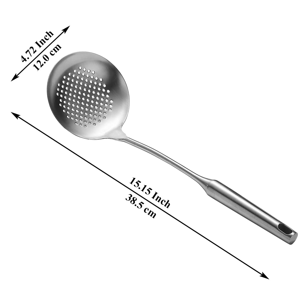 Strainer Skimmer, Evanda Stainless Steel Heavy Duty Sturdy Kitchen Skimmer, Slotted Spoon, With Comfort Handle And Hanging Holes