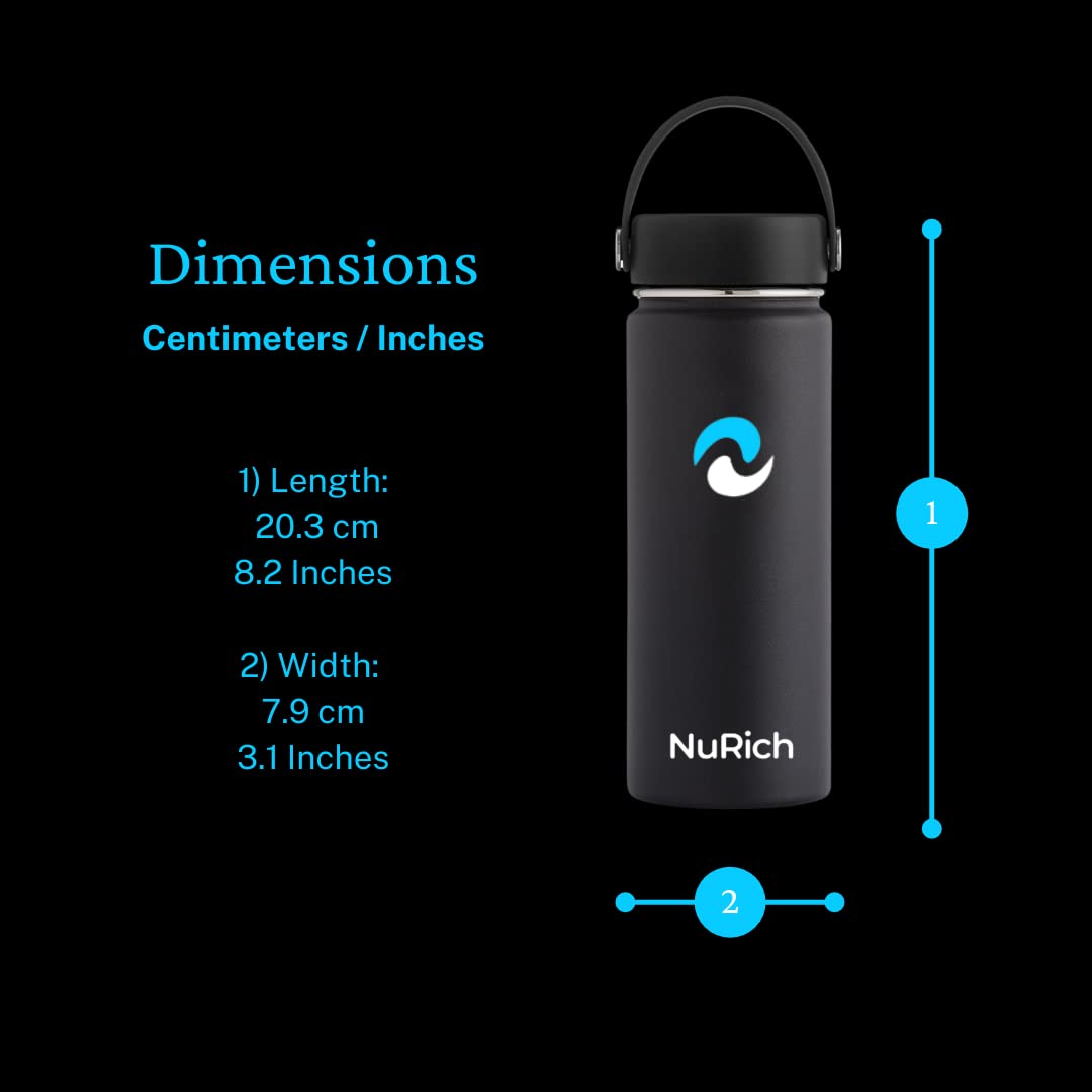 Nurich Water Bottle | Travel Coffee Thermal | Stainless Steel Thermos Botella De Agua Para Nios - Vacuum Insulated, Kids Water B