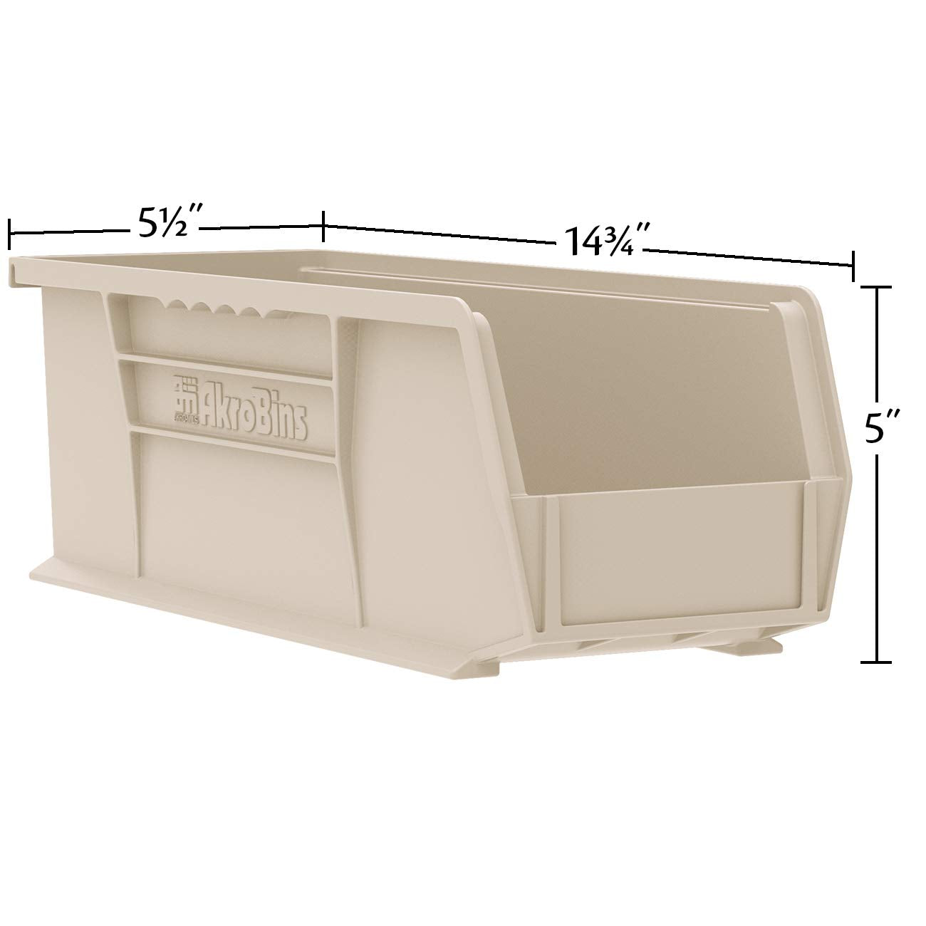 Akro-Mils 30234 Akrobins Plastic Hanging Stackable Storage Organizer Bin, 15-Inch X 5-Inch X 5-Inch, Blue, 12-Pack