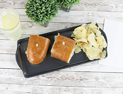 Reston Lloyd Melamine Plastic Tidbit Tray, Bpa-Free, Food Safe, Multipurpose Platter Serving Tray, Bathroom/Table Organizer, Cha