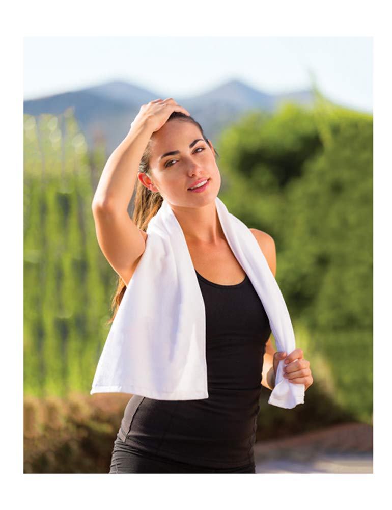 BY LORA Terry Absorbent Fitness Towel  Pink  Set of 4