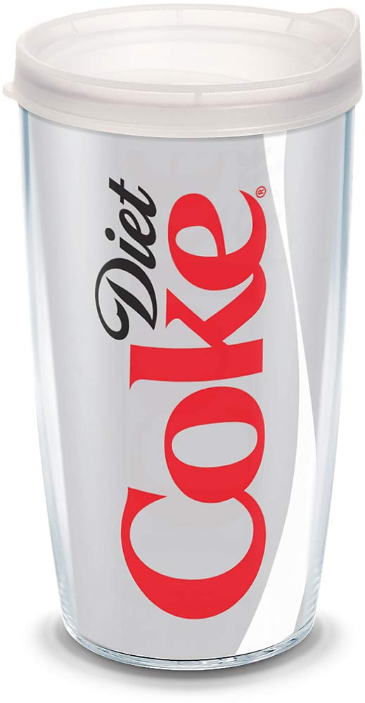 Tervis Plastic 1069599 Coca-Cola - Diet Coke Tumbler With Wrap And Frosted Lid 24Oz, Clear