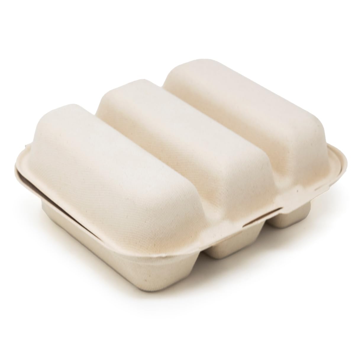 World Centric - To-Sc-T3 100% Compostable Takeout Containers By , Made From Unbleached Plant Fiber, 3 Compartment Taco Take Out