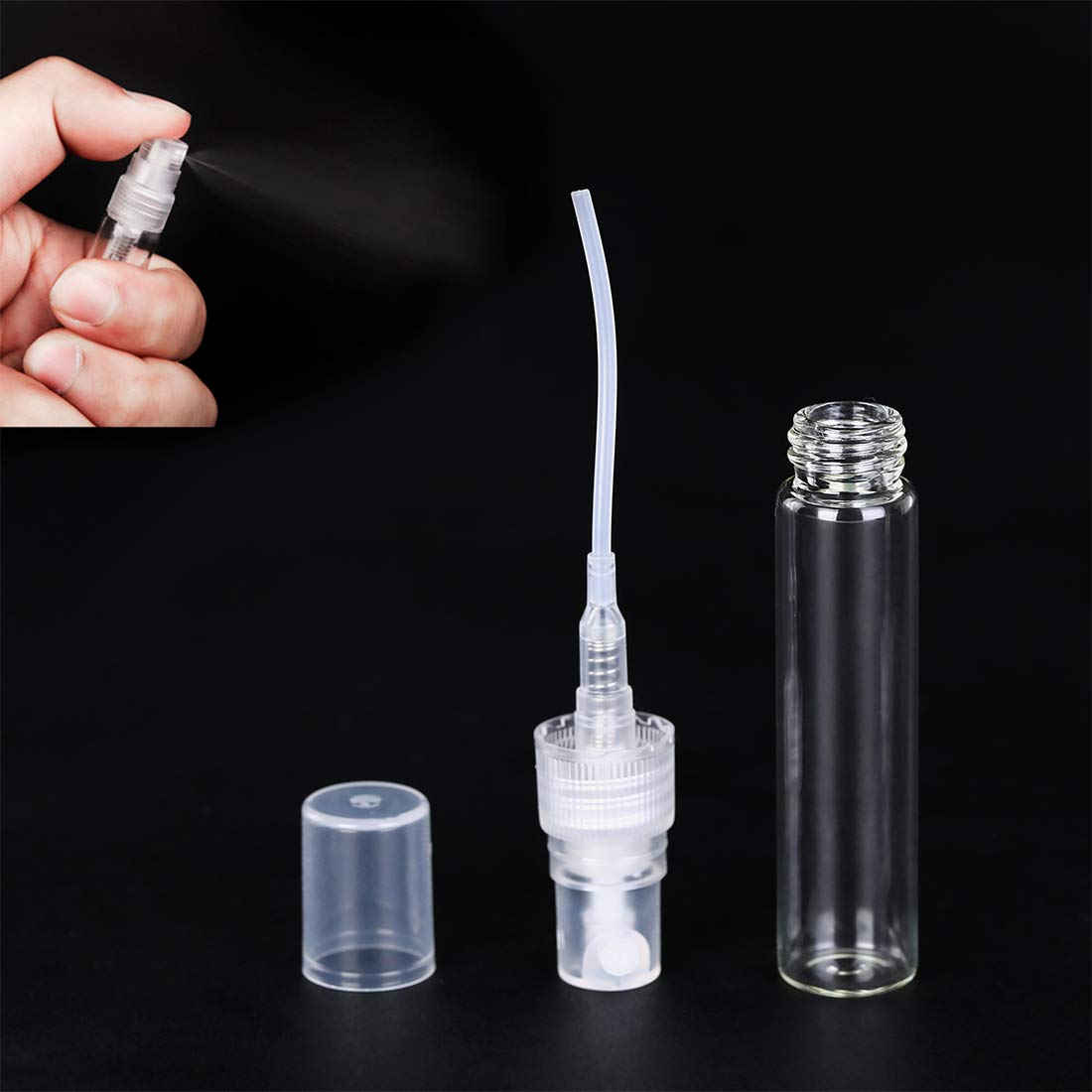 30Pcs 3Ml 5Ml 10Ml Portable Mini Refillable Clear Glass Empty Sprayer Perfume Bottles Cosmetic Atomizers Spray Bottle Container