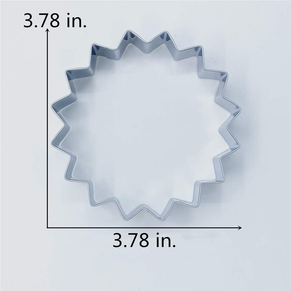 Liliao Sunflower Cookie Cutter - 3.8 X 3.8 Inches - Stainless Steel
