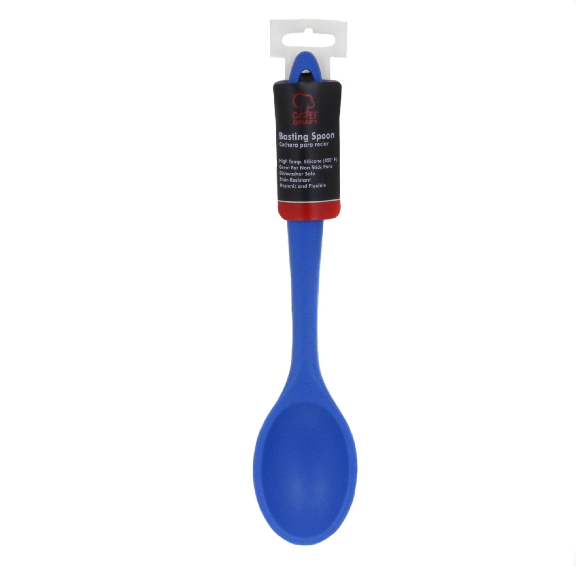 Chef Craft Premium Silicone Basting Spoon, 11 Inch, Blue