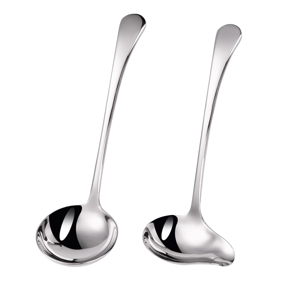 Mafier 1Piece Sauce Ladle and 1Piece Gravy Ladle, 18/10 Stainless Steel, Dishwasher Safe(Silver)