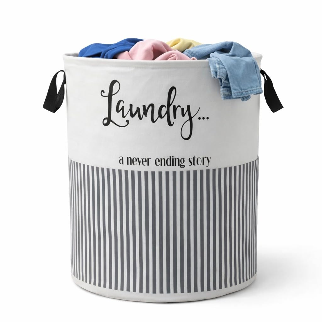 Bb Backbenchers Laundry Bag/Laundry Basket/Clothes Storage Box/Storage Basket/Storage Bag, 48L (Grey)