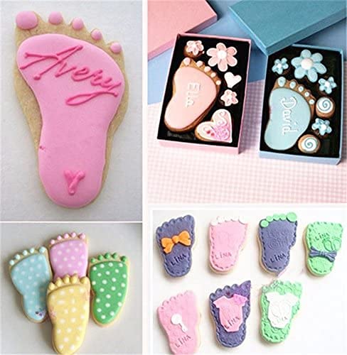 Baby Foot Print Silicone Mold For Diy Fondant Molds Baby Shower Candy Making Chocolate Christening Molds Lollipop Desserts Ice C