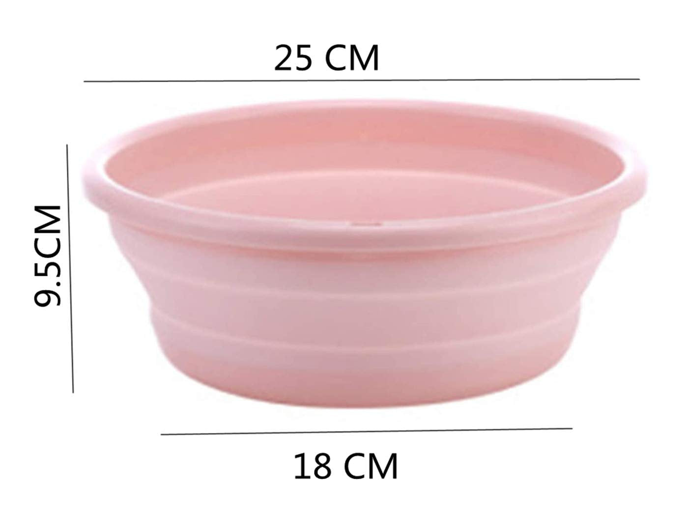 Xjsxzc 10'' Multi-Purpose Collapsible Dish Tub Bowl Bpa-Free Round Lightweight Collapsible Wash Basin (Pink)