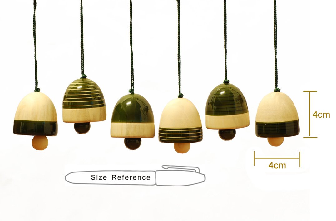 Maya Organic Wood Christmas Decor (Green) Pack Of 6