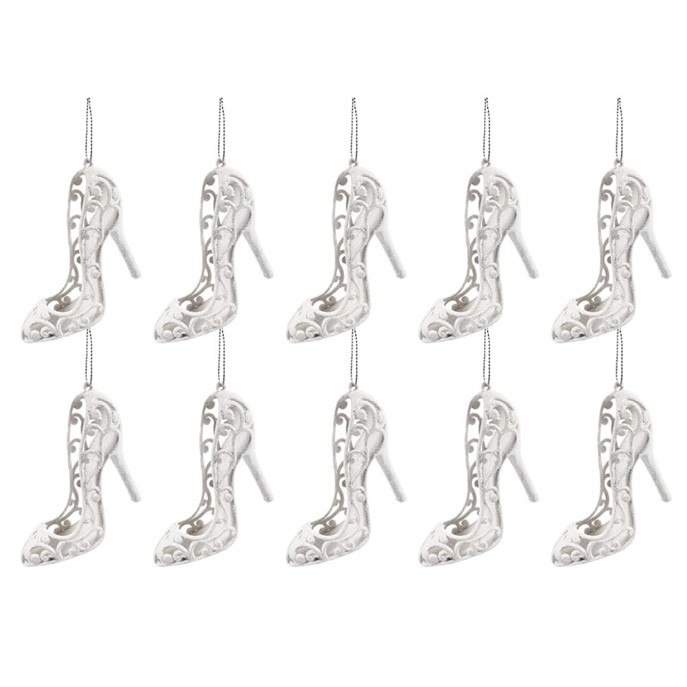 Gadpiparty Christmas Tree Hanging Decoration, 12 Pcs High Heel Shoes Hanging Ornament for Xmas Winter Wonderland Holiday New Yea