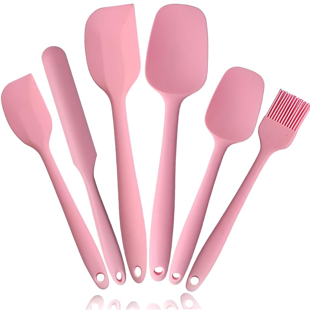 Besillia Professional Silicone Spatula Set, Heat Resistant Nonstick Silicone Spatulas With Pastry Brush For Baking, Cooking And 