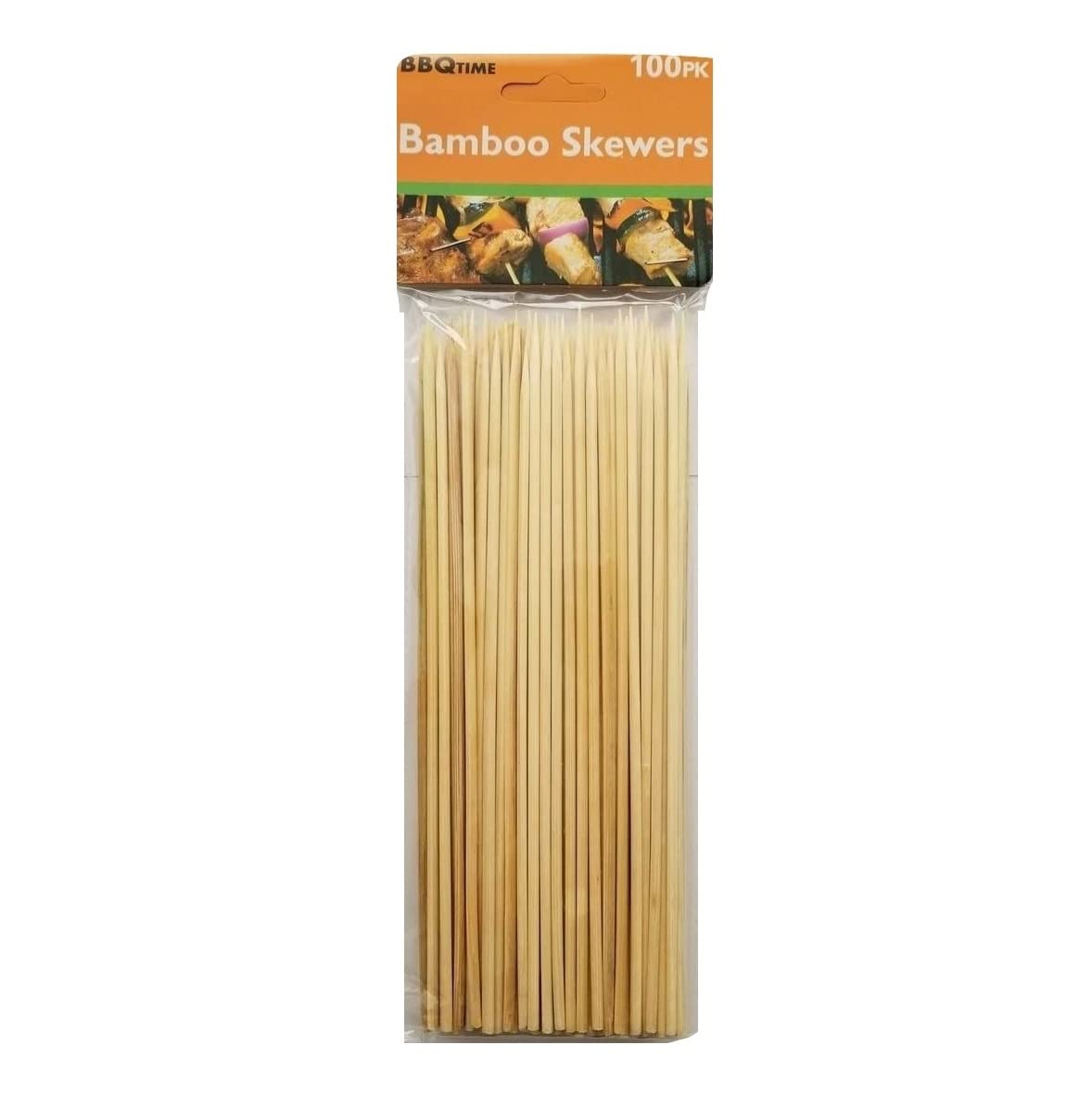 8'' Natural Wooden Bamboo Bbq Skewers For Grilling, Shish Kebab, Appetizers, Fruit And More - 100 Pack (1-Pack (100 Skewers))