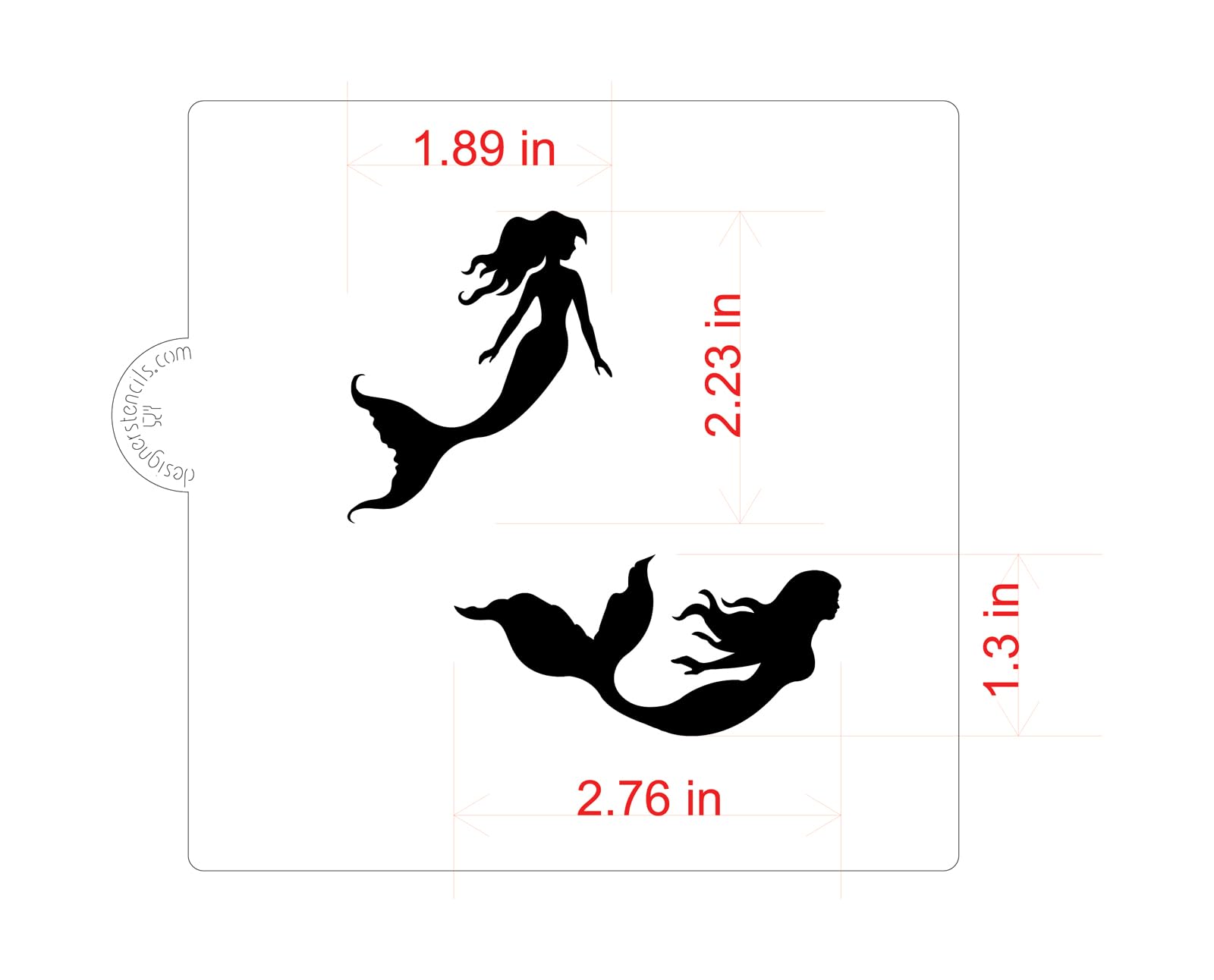 Mermaids Cookie And Craft Stencil By Designer Stencils