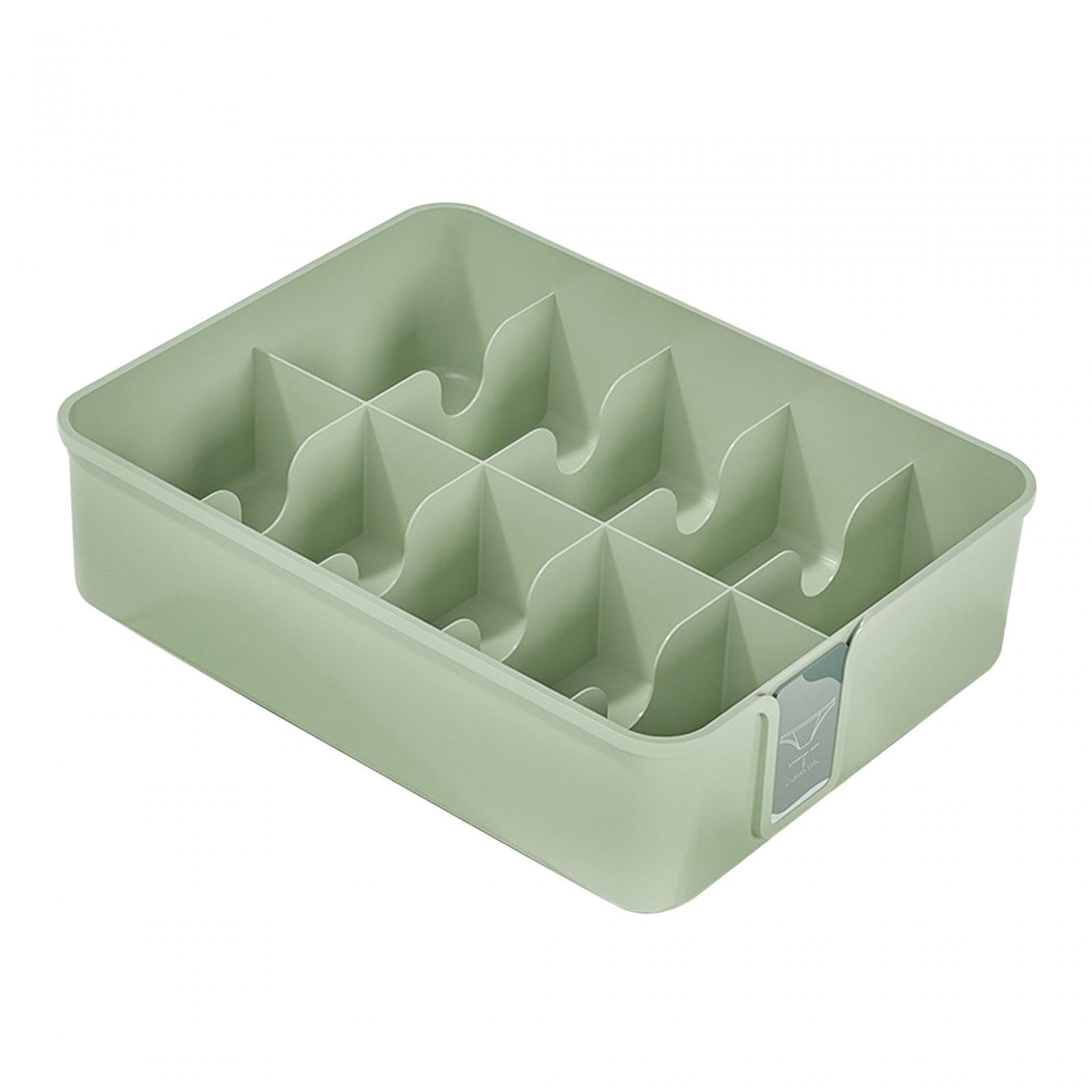 Zoomella Underwear Sock Storage Box Lingeries Storage Bins For Panties Underwear Ties 10 Grids Green|Closet Organizers|Home & Ga