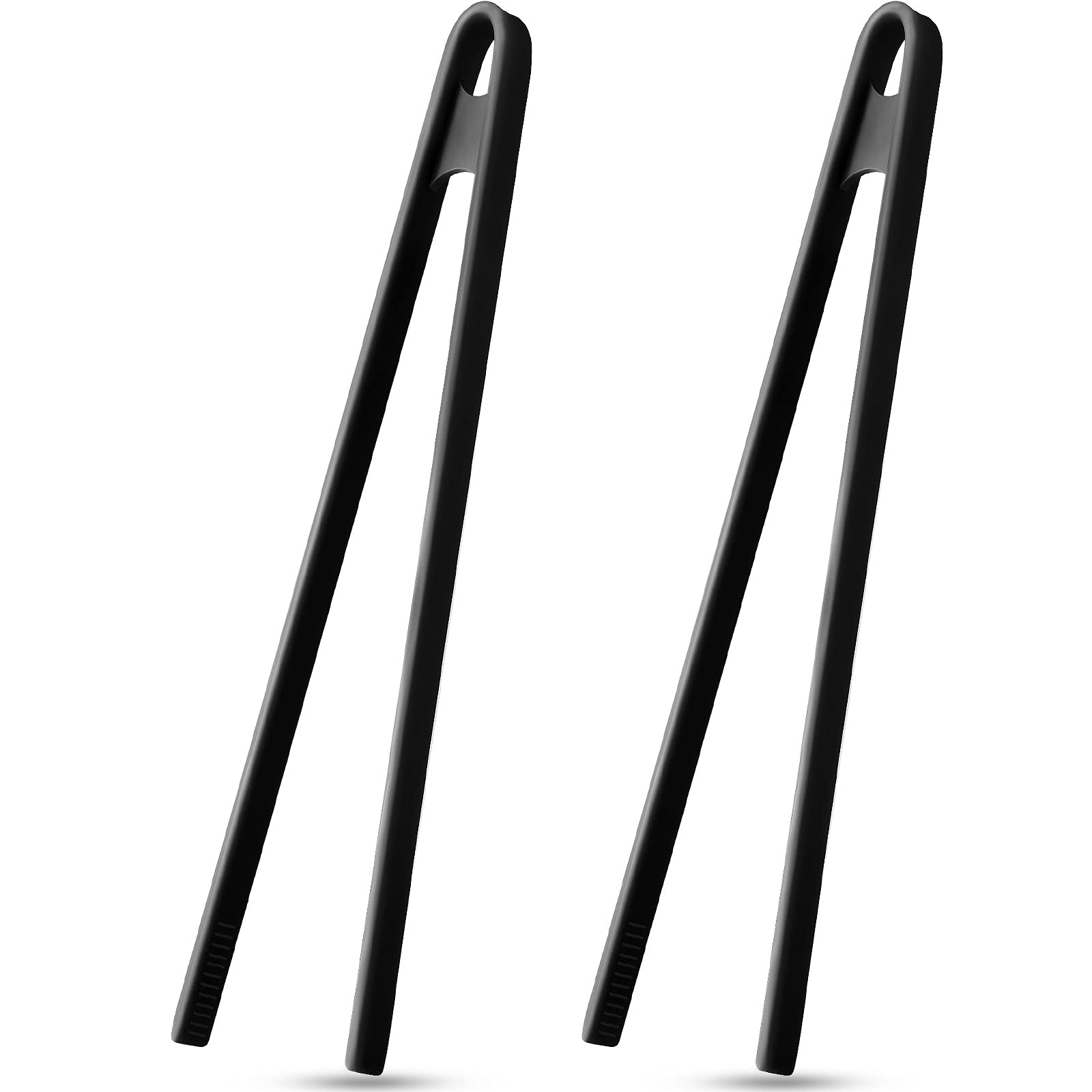 2 Pieces 11.8 Inch Silicone Trivet Tongs For Cooking Silicone Tongs Kitchen Utensils Heat Resistant Non-Stick Silicone Food Tong