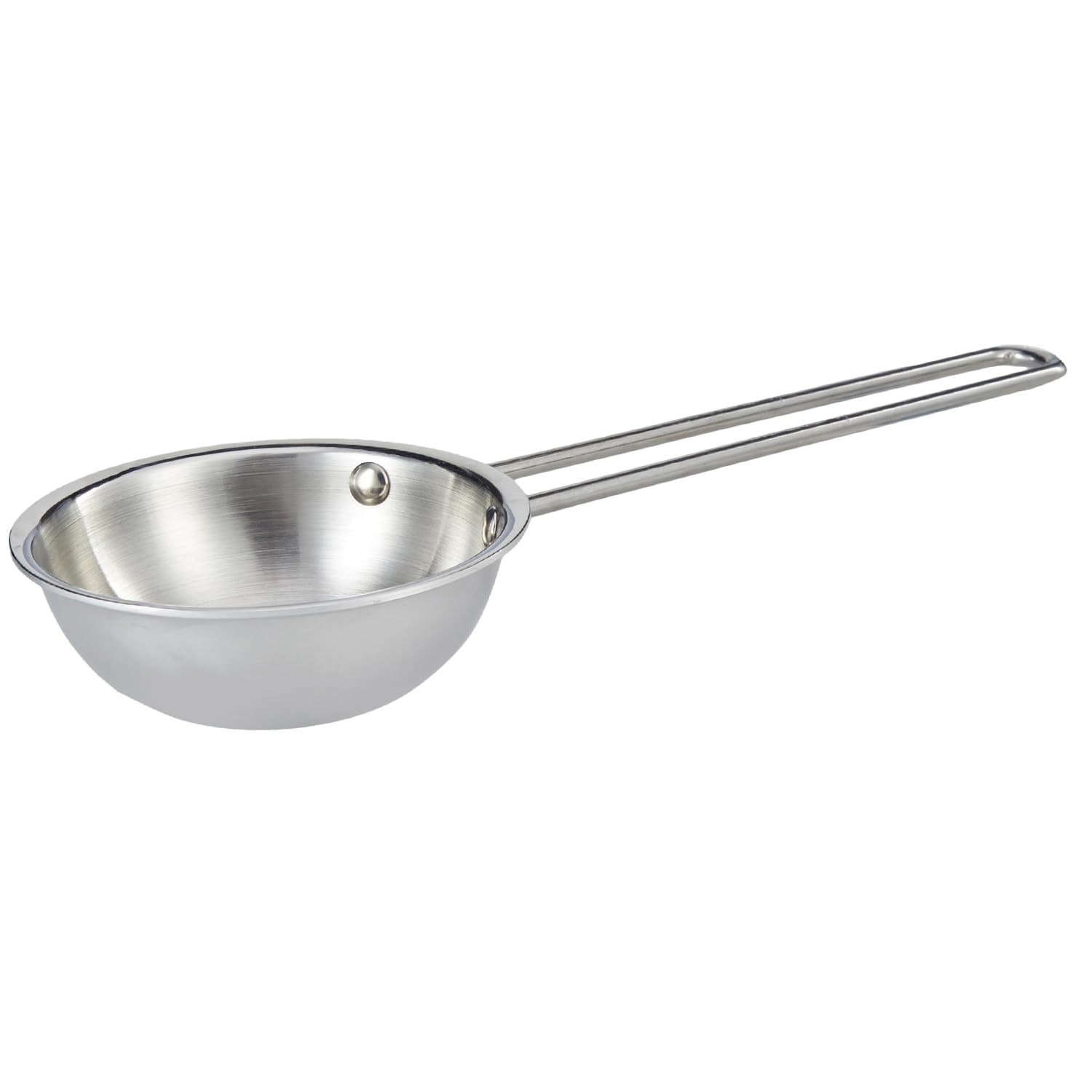 Amazon Brand - Solimo Stainless Steel Triply Tadka Pan | For Tadka/Tempering | Ergonomic Cool Touch Handle | Three-Layer Durable