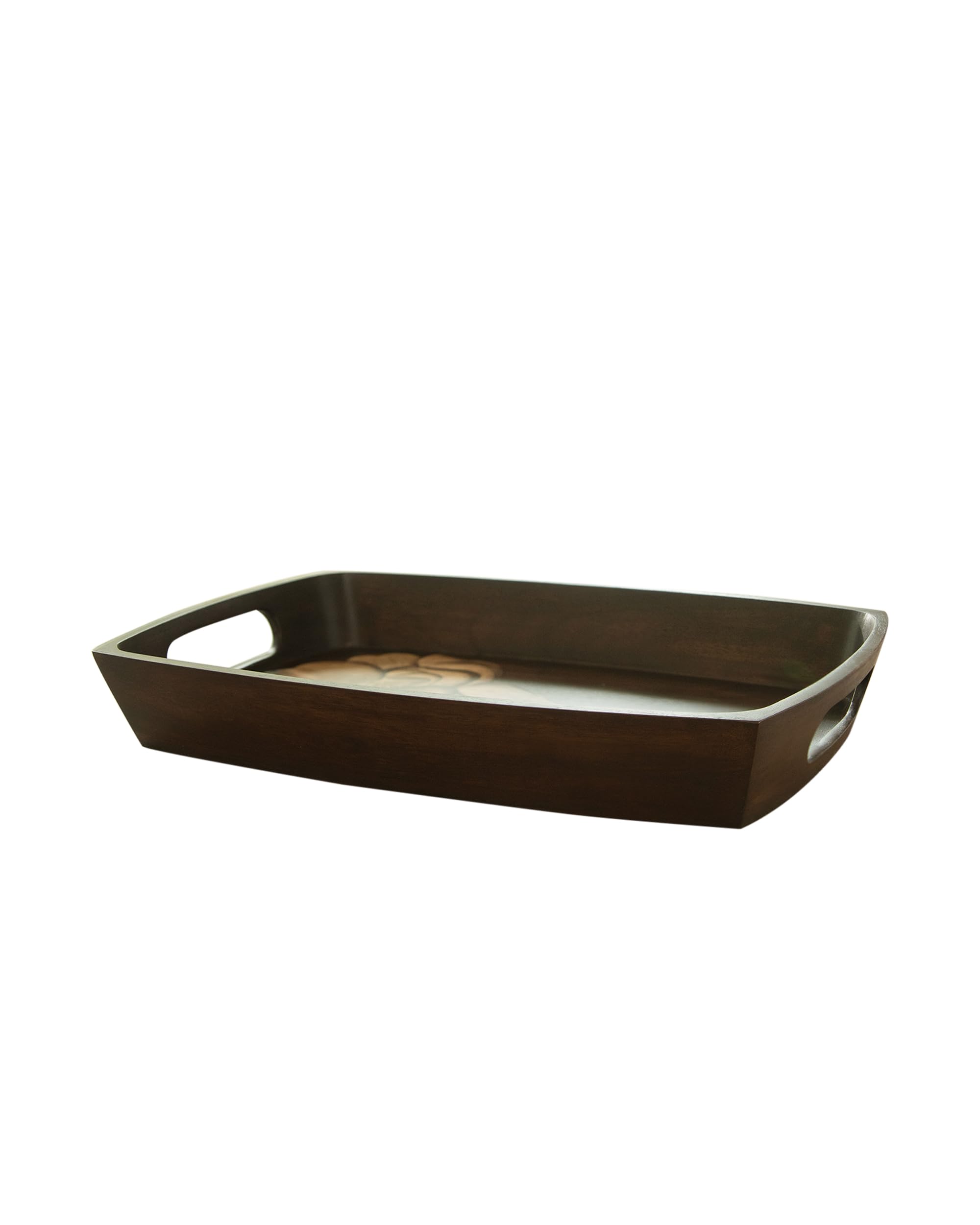Ellementry Tashi Tray, Elegant Serving Platter With Wooden Board For Home & Dining, Stylish Serveware For Snacks, Appetizers, Fr