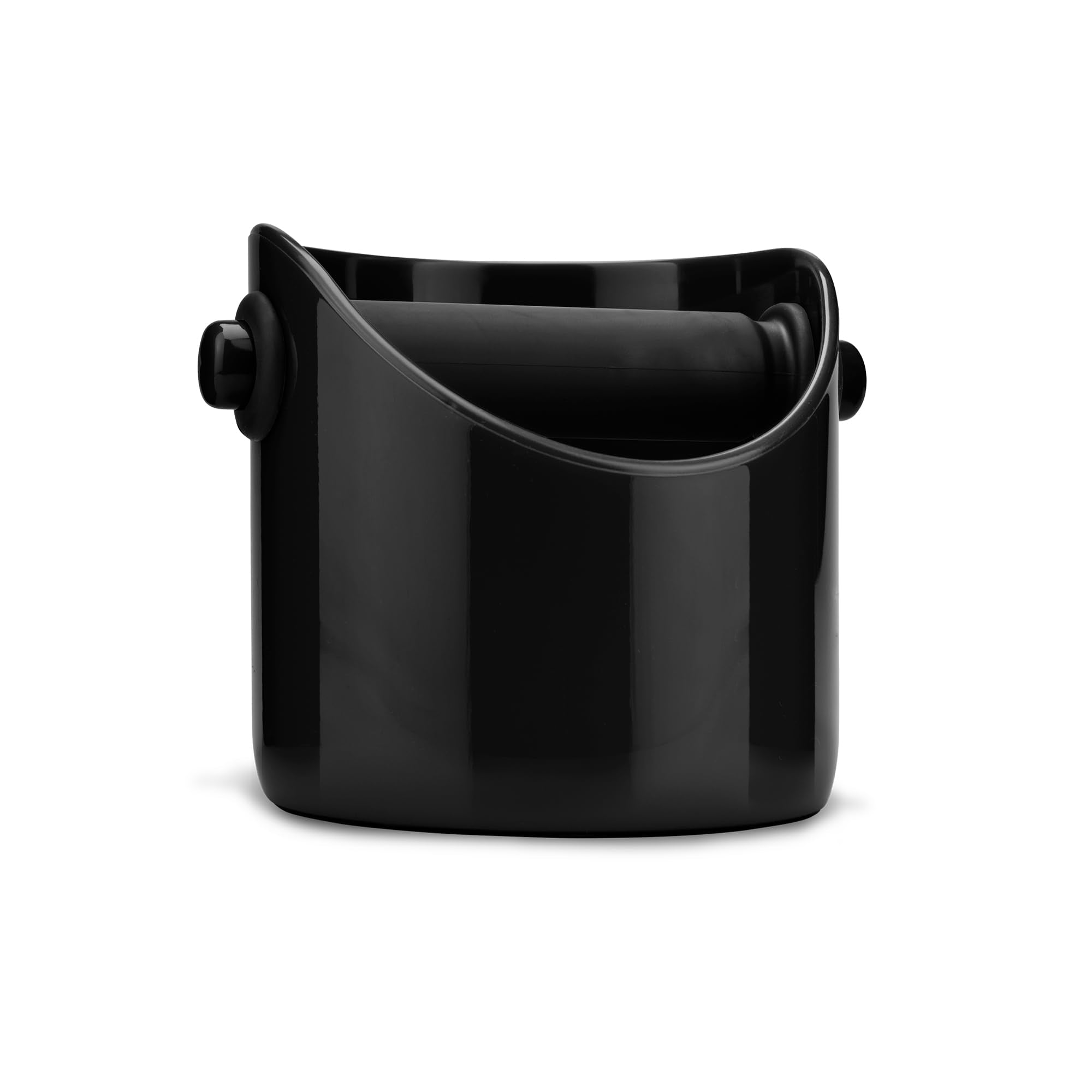 Dreamfarm Grindenstin  Modern Espresso Knock Box  Sturdy & Compact Coffee Knock Box  Space-Saving Coffee Ground Bin with Durable Knock Bar  Easy-To-Clean Espresso Knock Boxes  Black
