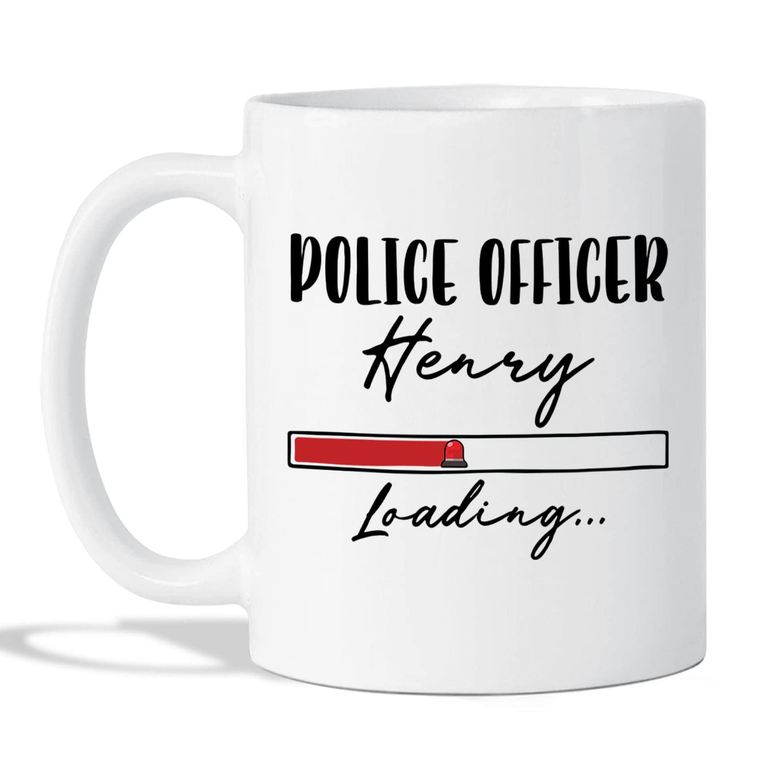 Custom Police Loading Mug, Personalized Police Officer Mug, Police Cadet Mug, Future Police Officer Gift, Police Academy Graduat