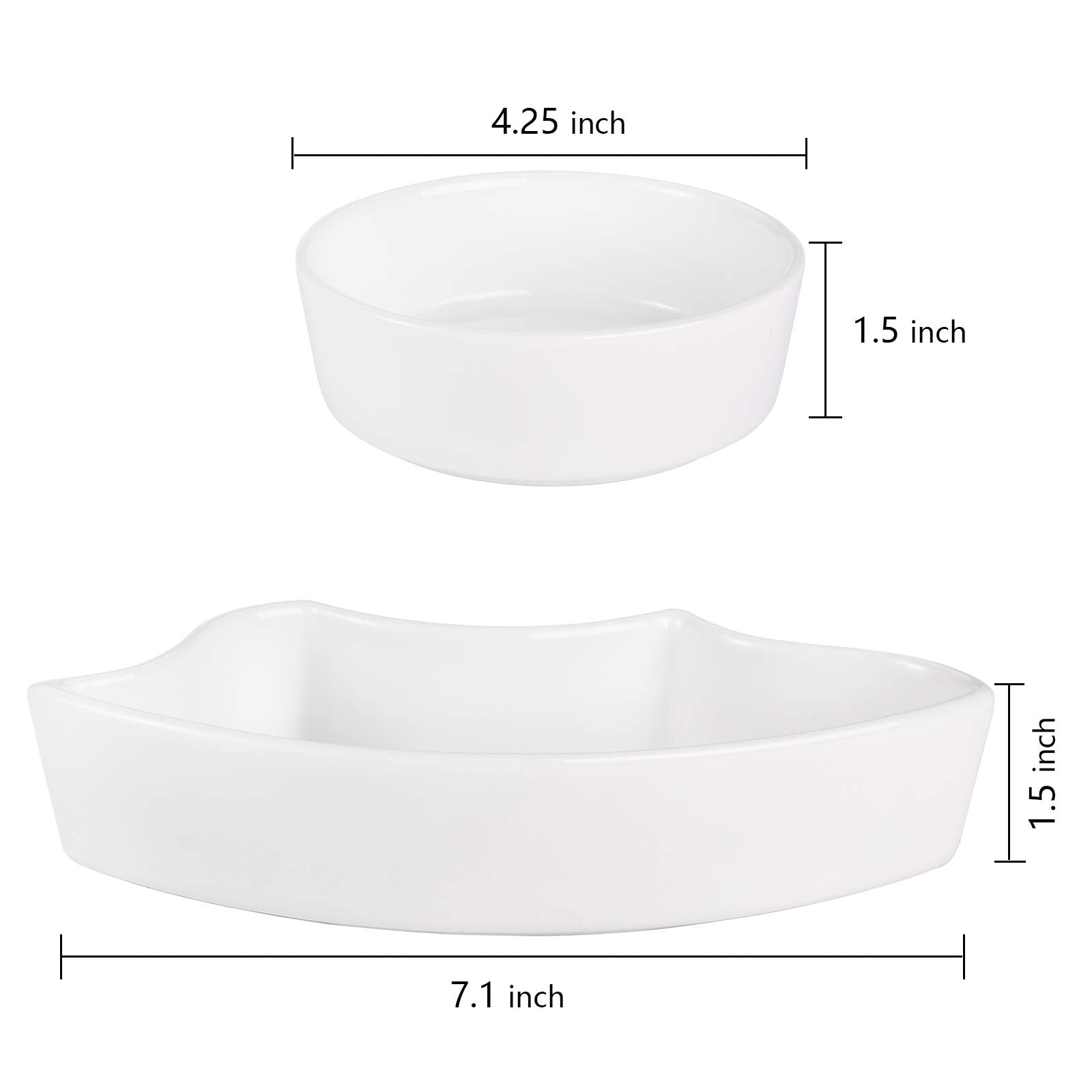 Yarlung 11 Inch Ceramic Divided Serving Dishes With Bamboo Platter, Appetizer Tray 5 Removable Snacks Bowls For Candy And Nut, C