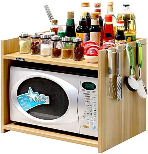 Indian Decor 111120 Kitchen Storage Rack Spice Cooker Shelf Floor Stand Microwave Oven Rack, Kitchen Organizer Storage Rack, Kit