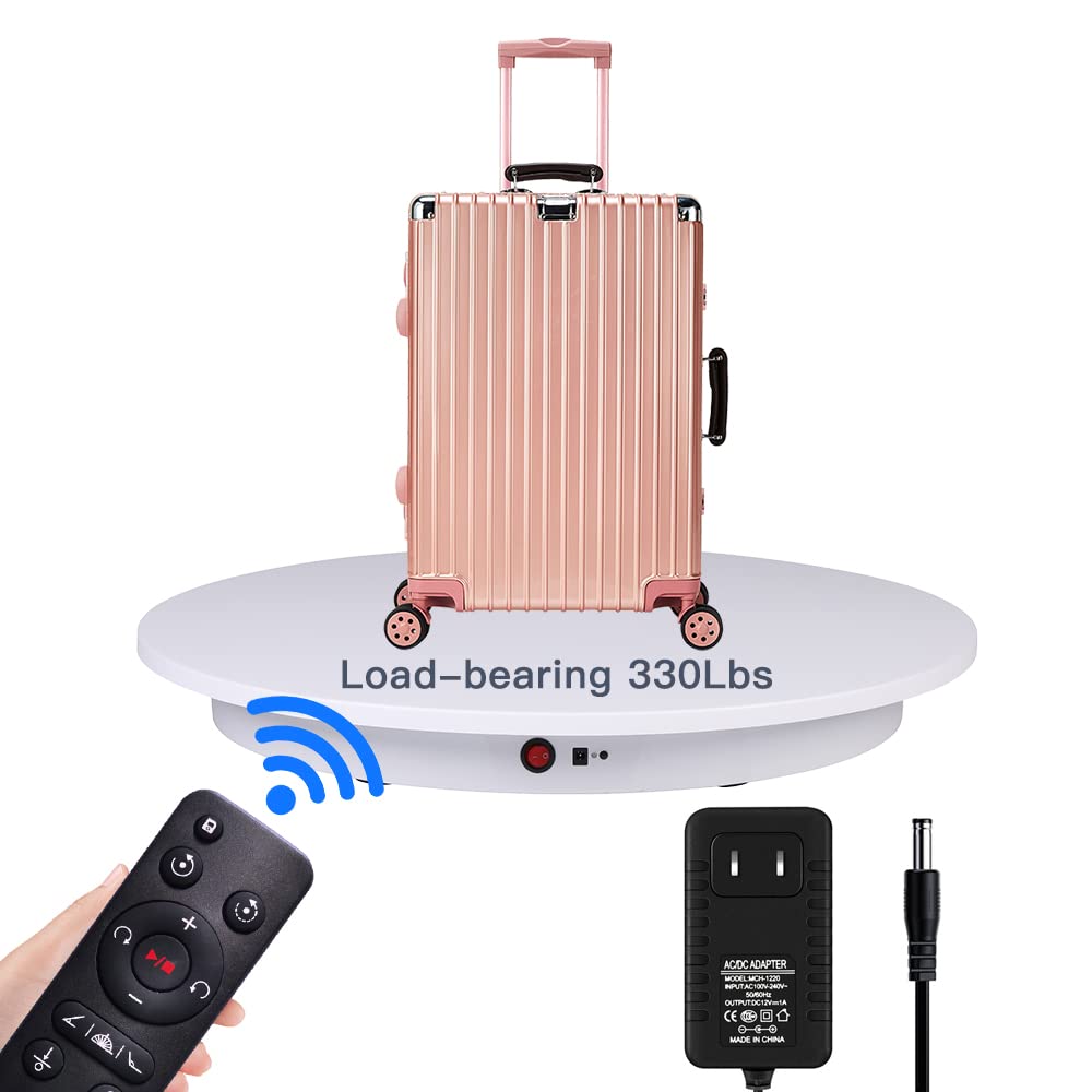 JAYEGT Motorized Rotating Display Stand, 360 Degree Electric Rotating Potography Turntable for Products Display,Live Video Show,