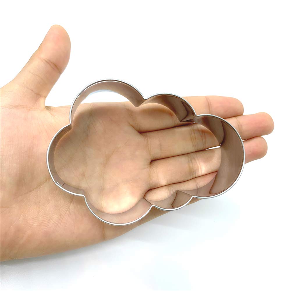 Liliao Cloud Cookie Cutter - 3.6 X 2.6 Inches - Stainless Steel