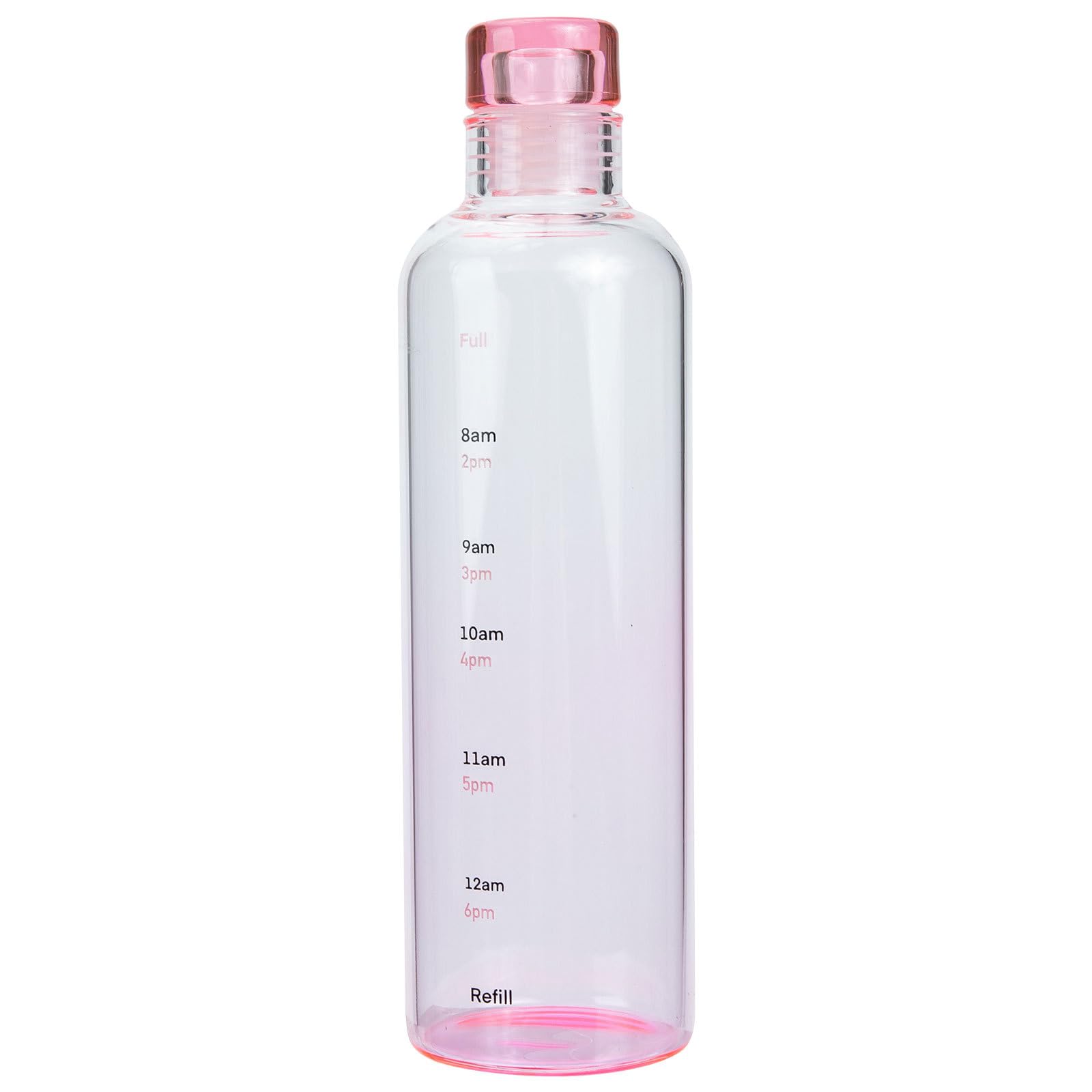 DOITOOL Borosilicate Glass Water Bottle Transparent Sports Water Bottle with Scale 16.9 oz Portable for Running Gym Camping Hiki