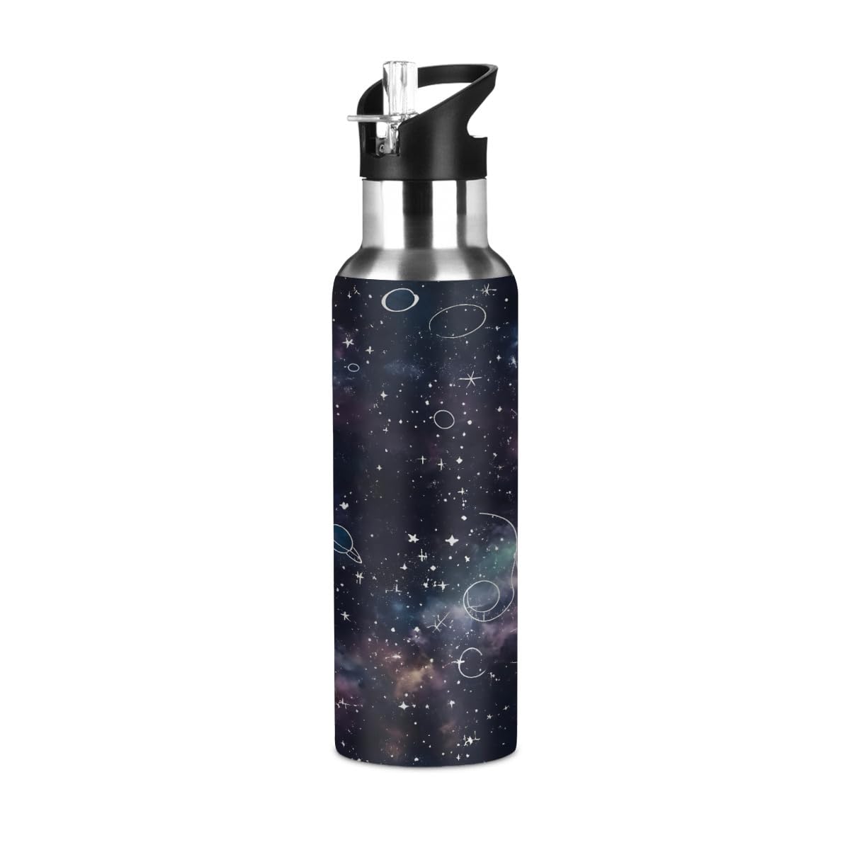 Night Planet Constellation Galaxy Water Bottle Vacuum Stainless Steel Mug