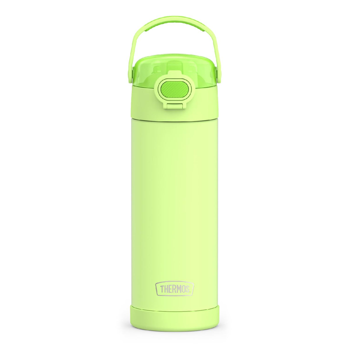 Thermos Funtainer 16 Ounce Stainless Steel Vacuum Insulated Bottle With Wide Spout Lid, Neon Lime